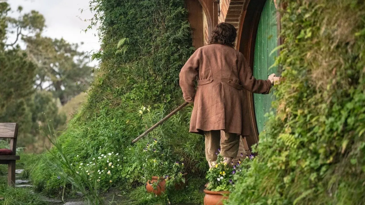 Frodo at Bag End, one of the first set photos Warner Bros. released for Hobbit Day.