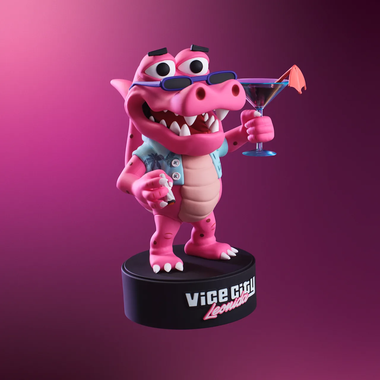 Macca the Gator figure.