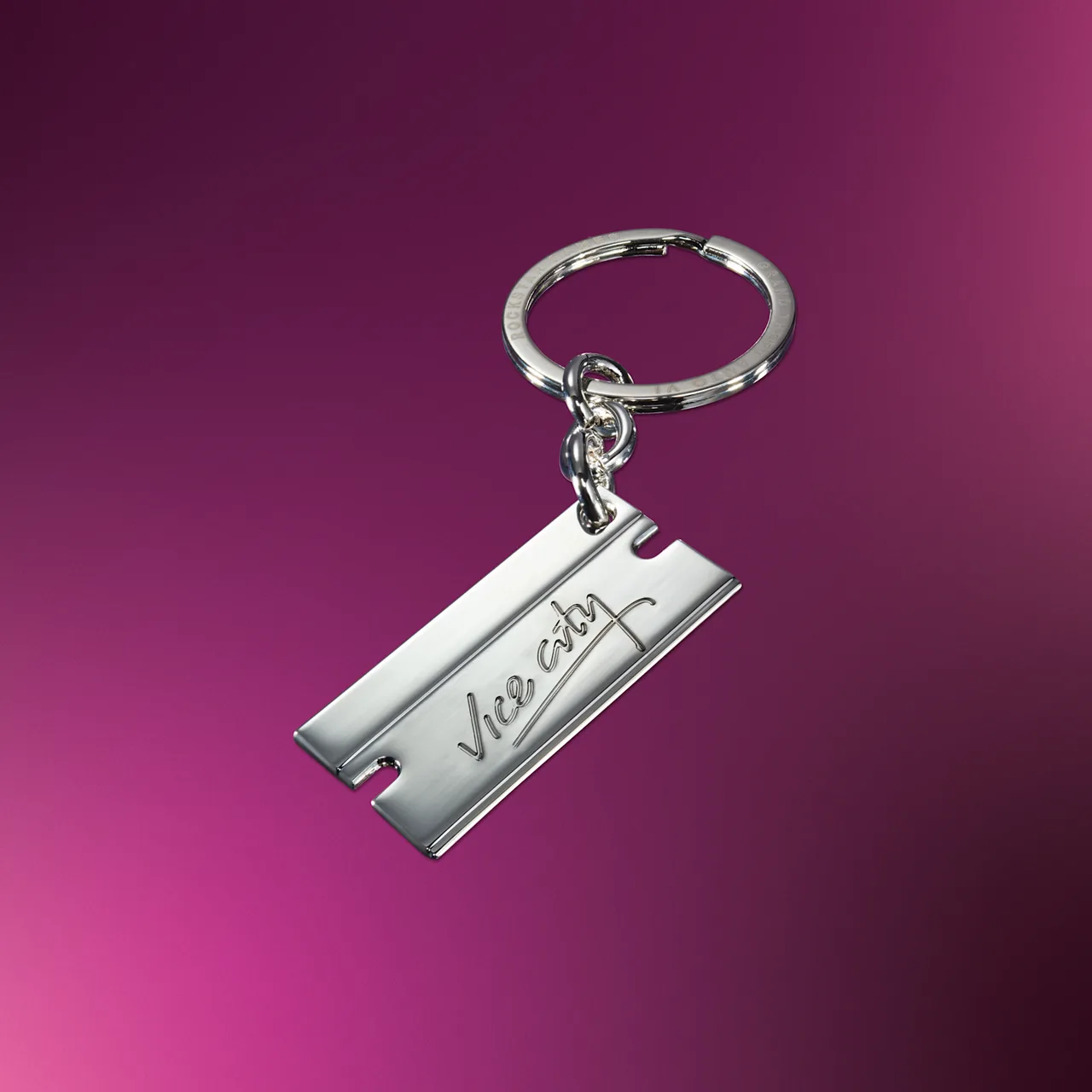 Vice City razor blade keychain.